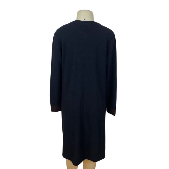 Steve Fabrikant Black Long Dress With Button Front & Gold Embellished Size M - Picture 4 of 8